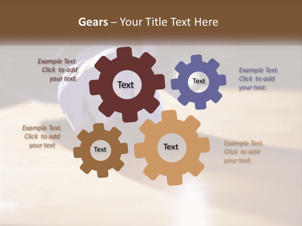 A Person Holding A Flashlight On Top Of A Wooden Table PowerPoint Template