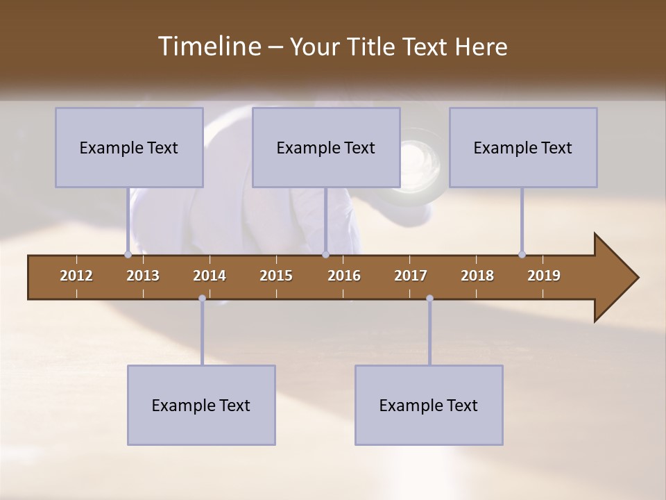 A Person Holding A Flashlight On Top Of A Wooden Table PowerPoint Template