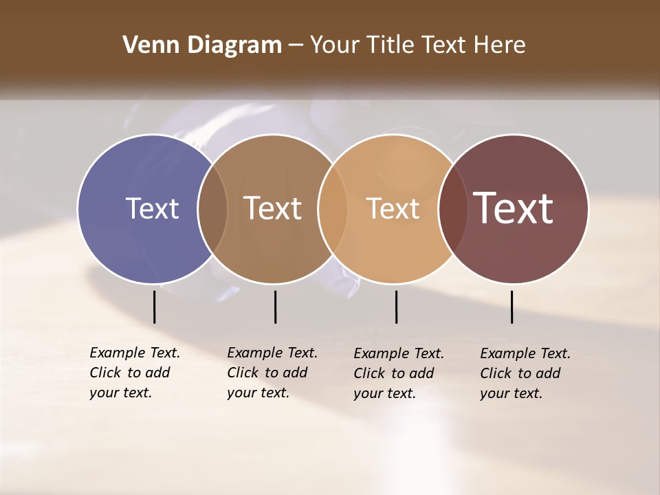 A Person Holding A Flashlight On Top Of A Wooden Table PowerPoint Template