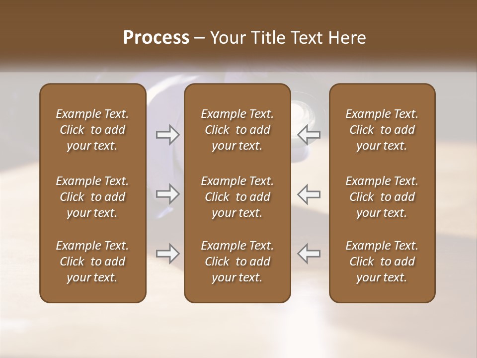 A Person Holding A Flashlight On Top Of A Wooden Table PowerPoint Template