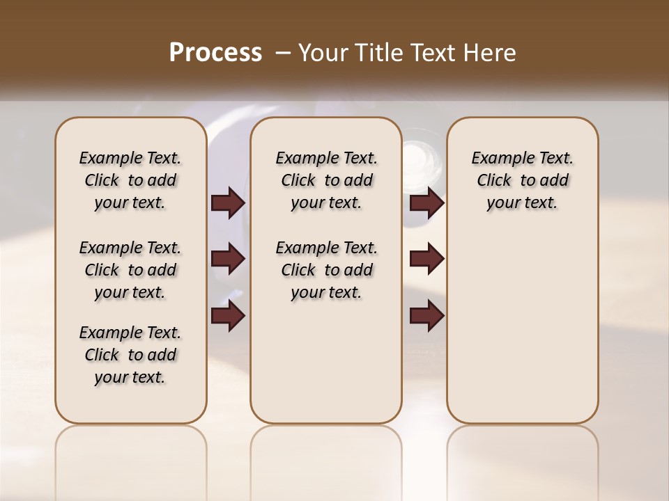 A Person Holding A Flashlight On Top Of A Wooden Table PowerPoint Template