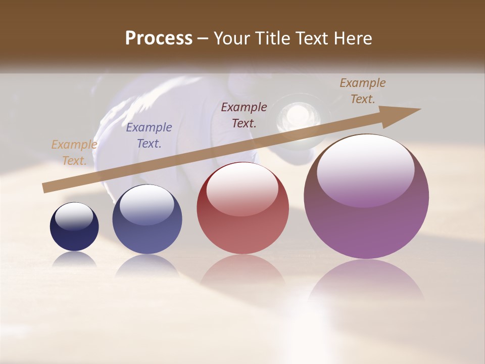 A Person Holding A Flashlight On Top Of A Wooden Table PowerPoint Template