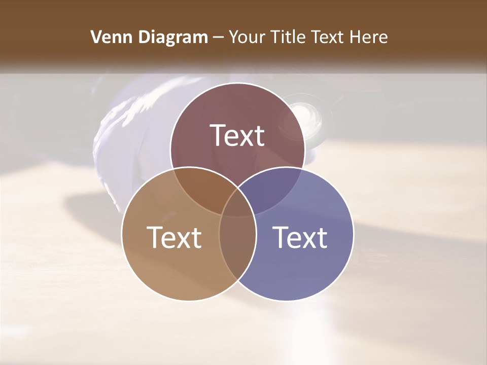 A Person Holding A Flashlight On Top Of A Wooden Table PowerPoint Template