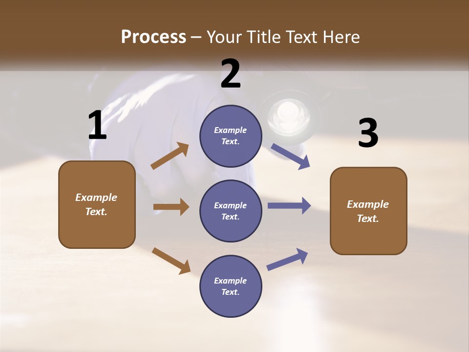 A Person Holding A Flashlight On Top Of A Wooden Table PowerPoint Template