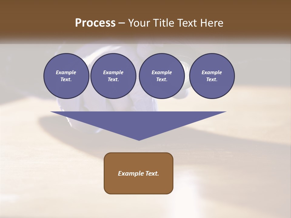 A Person Holding A Flashlight On Top Of A Wooden Table PowerPoint Template