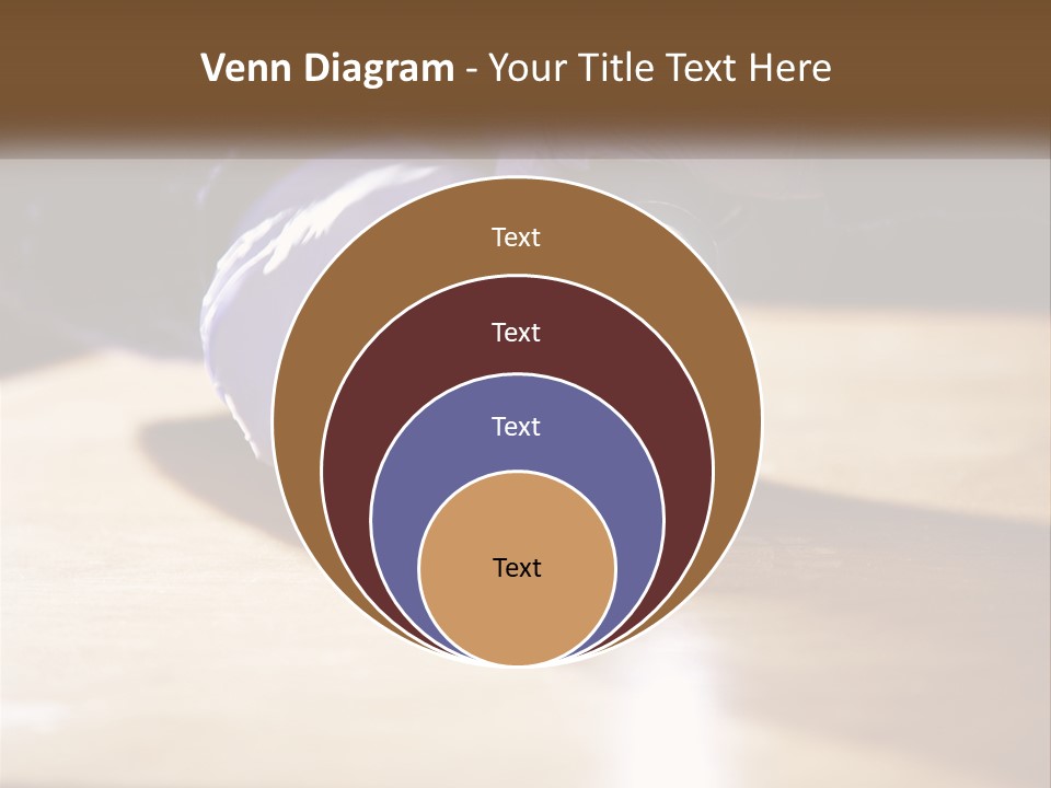 A Person Holding A Flashlight On Top Of A Wooden Table PowerPoint Template