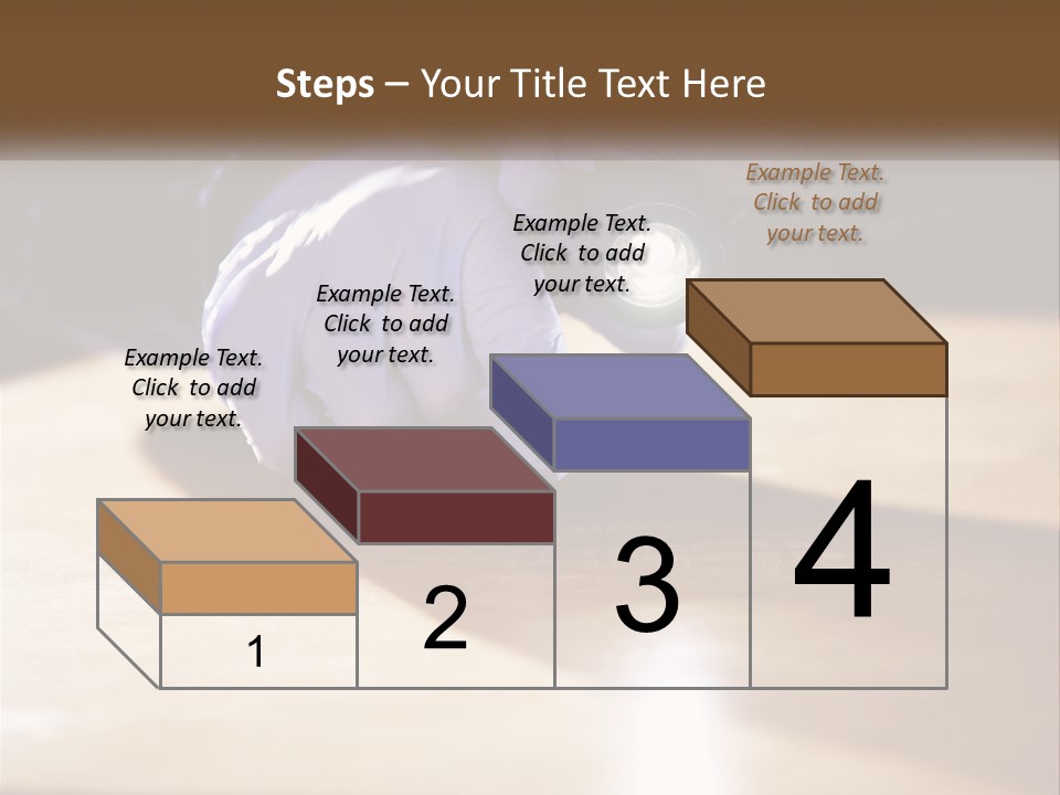 A Person Holding A Flashlight On Top Of A Wooden Table PowerPoint Template