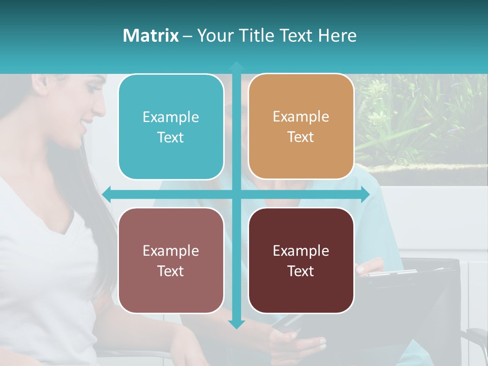 Two Women In Scrubs Are Looking At A Clipboard PowerPoint Template