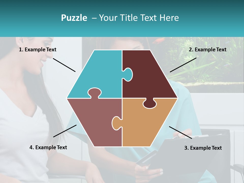 Two Women In Scrubs Are Looking At A Clipboard PowerPoint Template