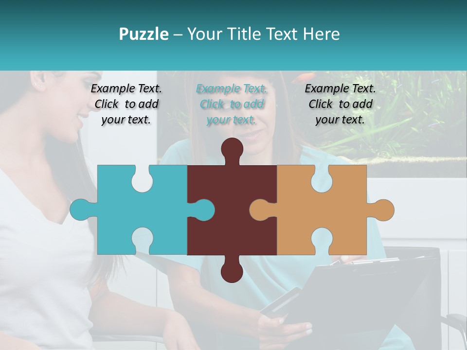 Two Women In Scrubs Are Looking At A Clipboard PowerPoint Template