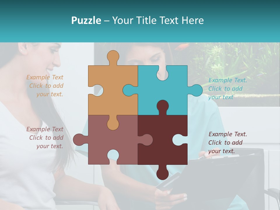 Two Women In Scrubs Are Looking At A Clipboard PowerPoint Template