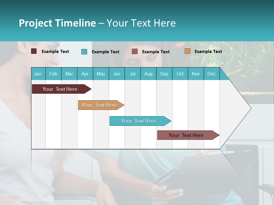 Two Women In Scrubs Are Looking At A Clipboard PowerPoint Template