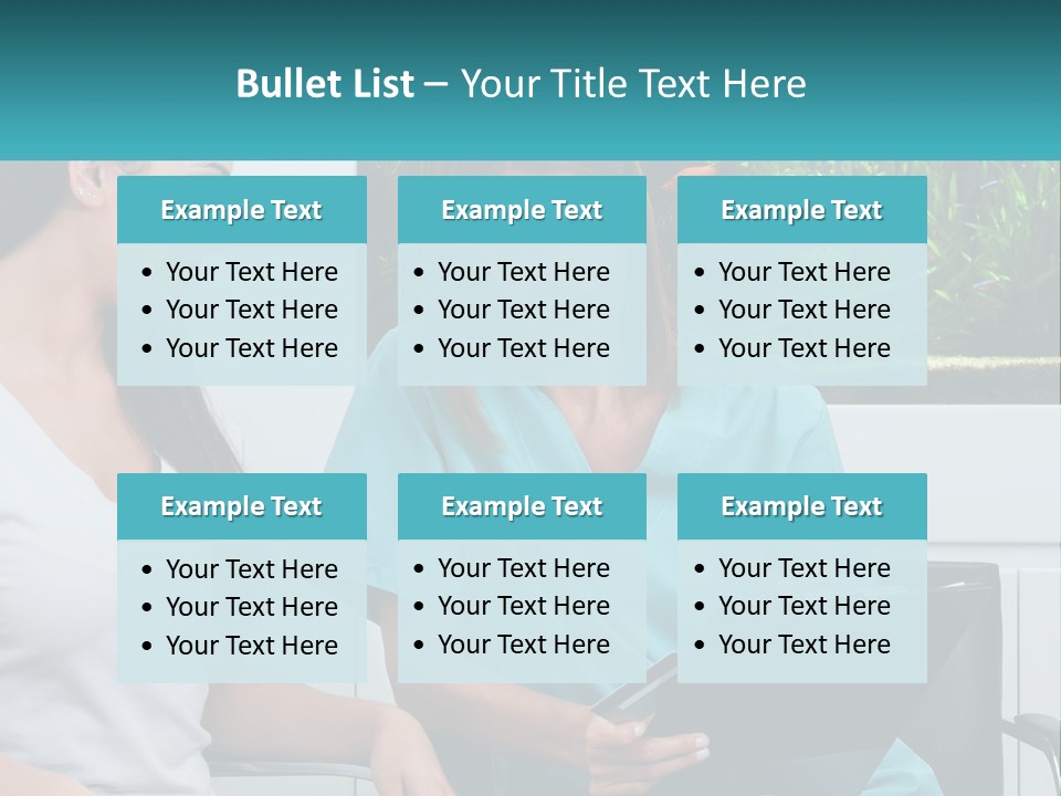 Two Women In Scrubs Are Looking At A Clipboard PowerPoint Template
