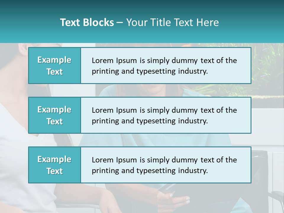 Two Women In Scrubs Are Looking At A Clipboard PowerPoint Template