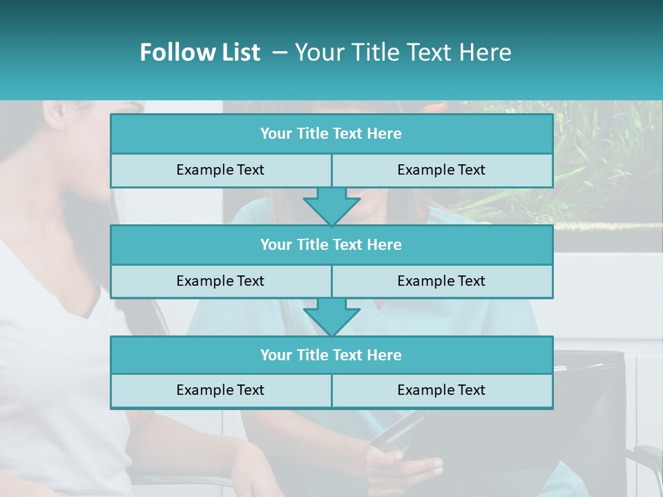 Two Women In Scrubs Are Looking At A Clipboard PowerPoint Template