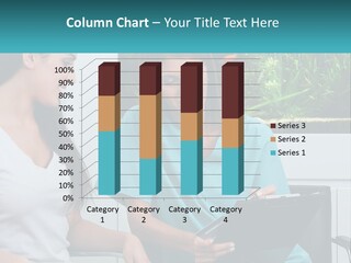 Two Women In Scrubs Are Looking At A Clipboard PowerPoint Template