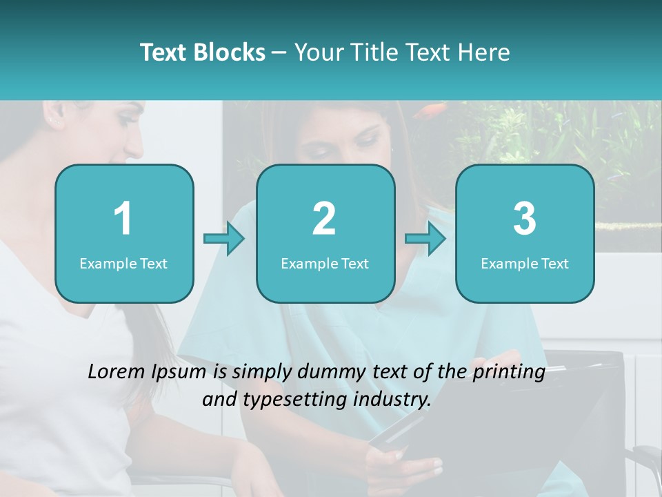 Two Women In Scrubs Are Looking At A Clipboard PowerPoint Template