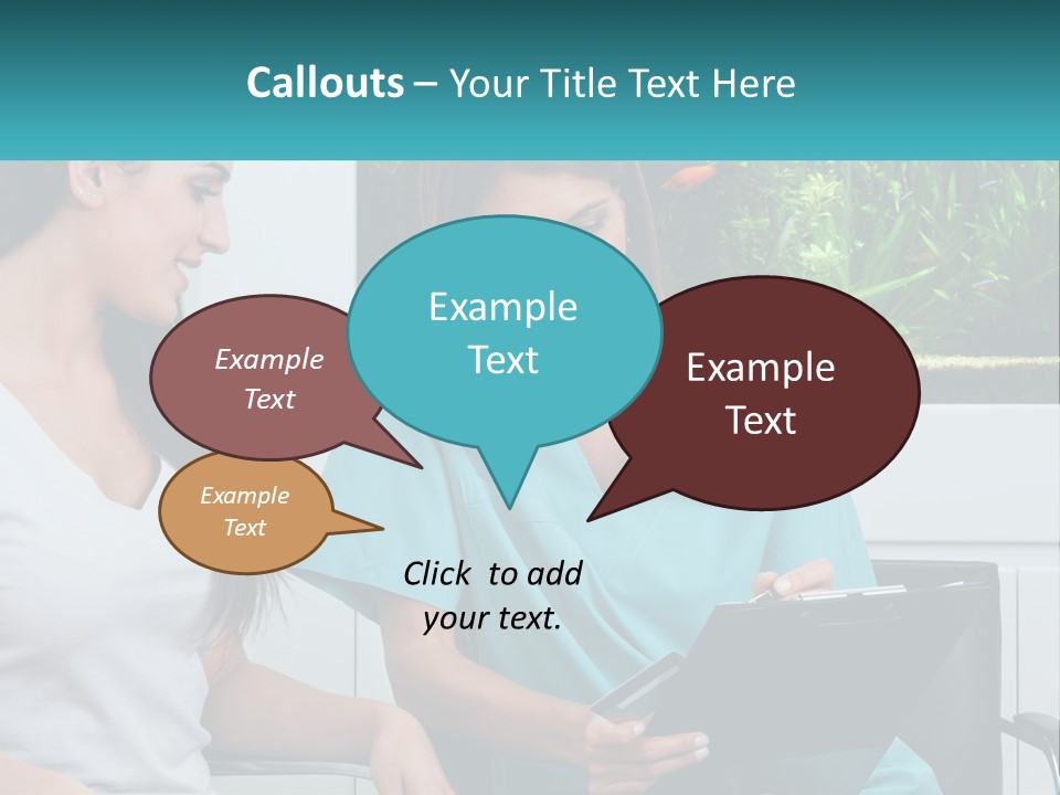 Two Women In Scrubs Are Looking At A Clipboard PowerPoint Template