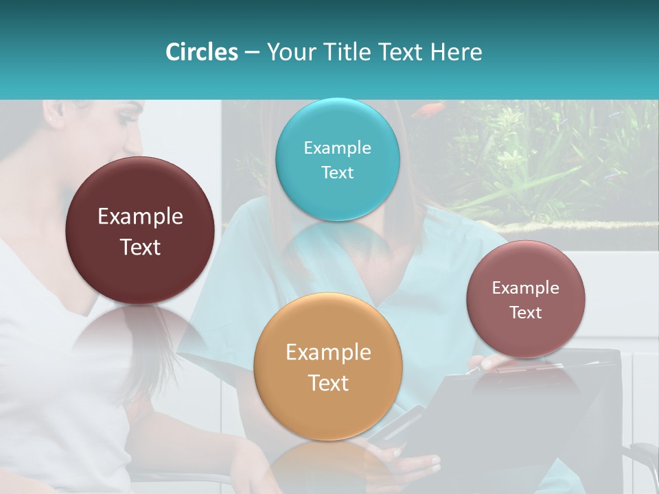 Two Women In Scrubs Are Looking At A Clipboard PowerPoint Template