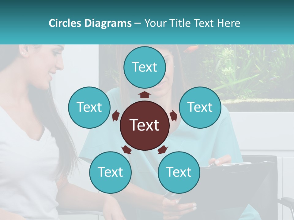 Two Women In Scrubs Are Looking At A Clipboard PowerPoint Template