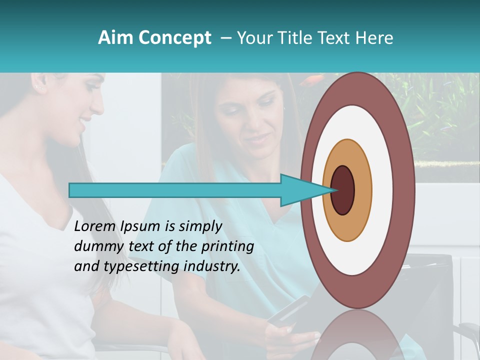 Two Women In Scrubs Are Looking At A Clipboard PowerPoint Template