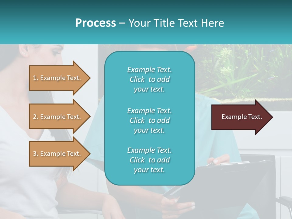 Two Women In Scrubs Are Looking At A Clipboard PowerPoint Template