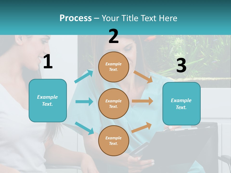 Two Women In Scrubs Are Looking At A Clipboard PowerPoint Template