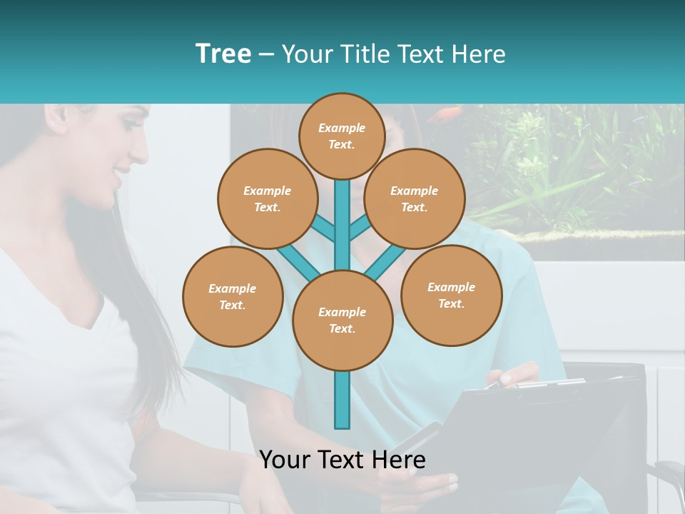 Two Women In Scrubs Are Looking At A Clipboard PowerPoint Template