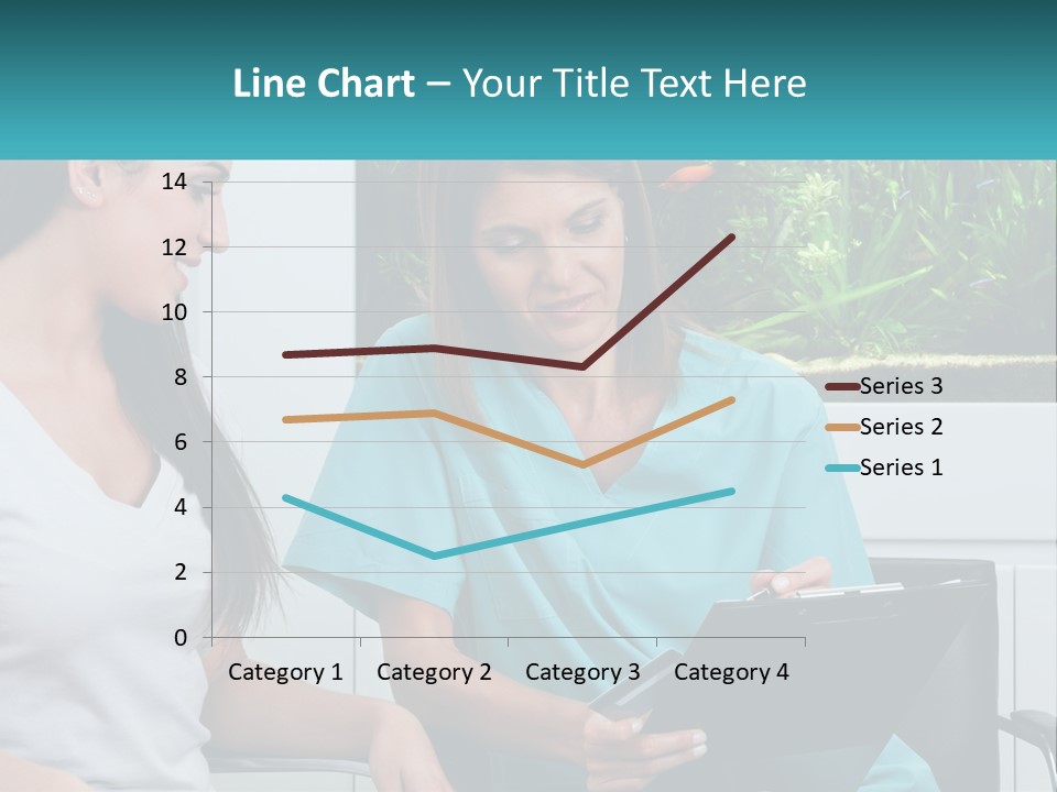 Two Women In Scrubs Are Looking At A Clipboard PowerPoint Template