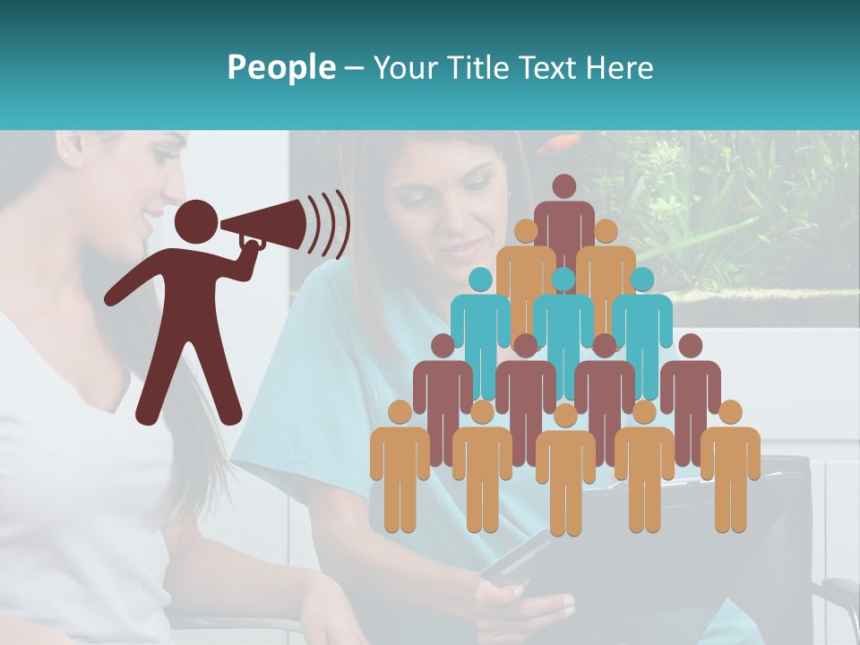 Two Women In Scrubs Are Looking At A Clipboard PowerPoint Template