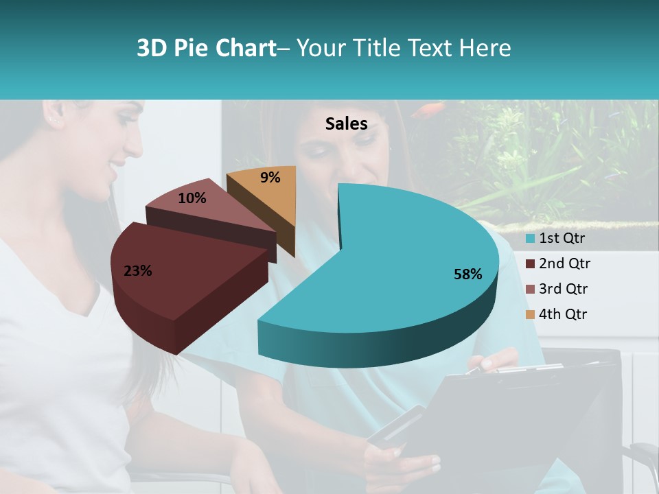 Two Women In Scrubs Are Looking At A Clipboard PowerPoint Template