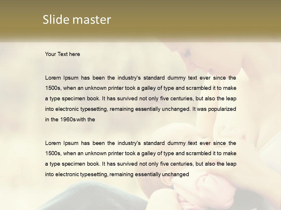 A Woman Holding A Baby In Her Lap PowerPoint Template