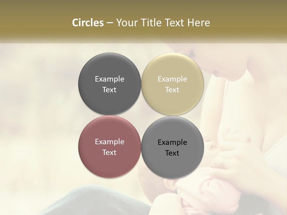 A Woman Holding A Baby In Her Lap PowerPoint Template