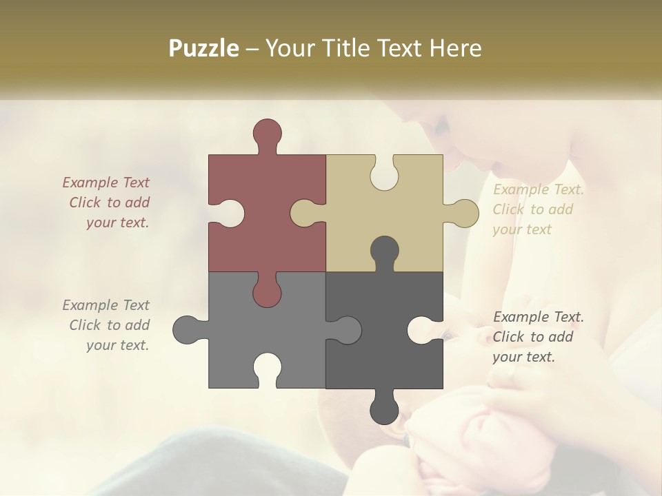 A Woman Holding A Baby In Her Lap PowerPoint Template