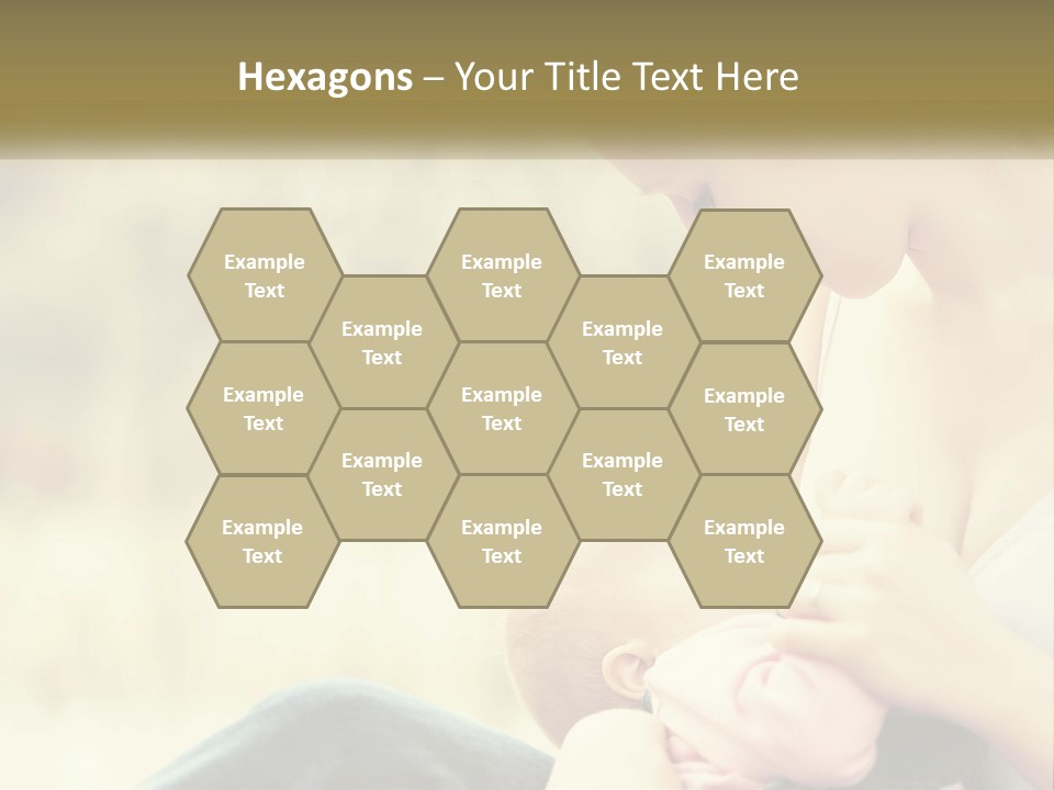 A Woman Holding A Baby In Her Lap PowerPoint Template