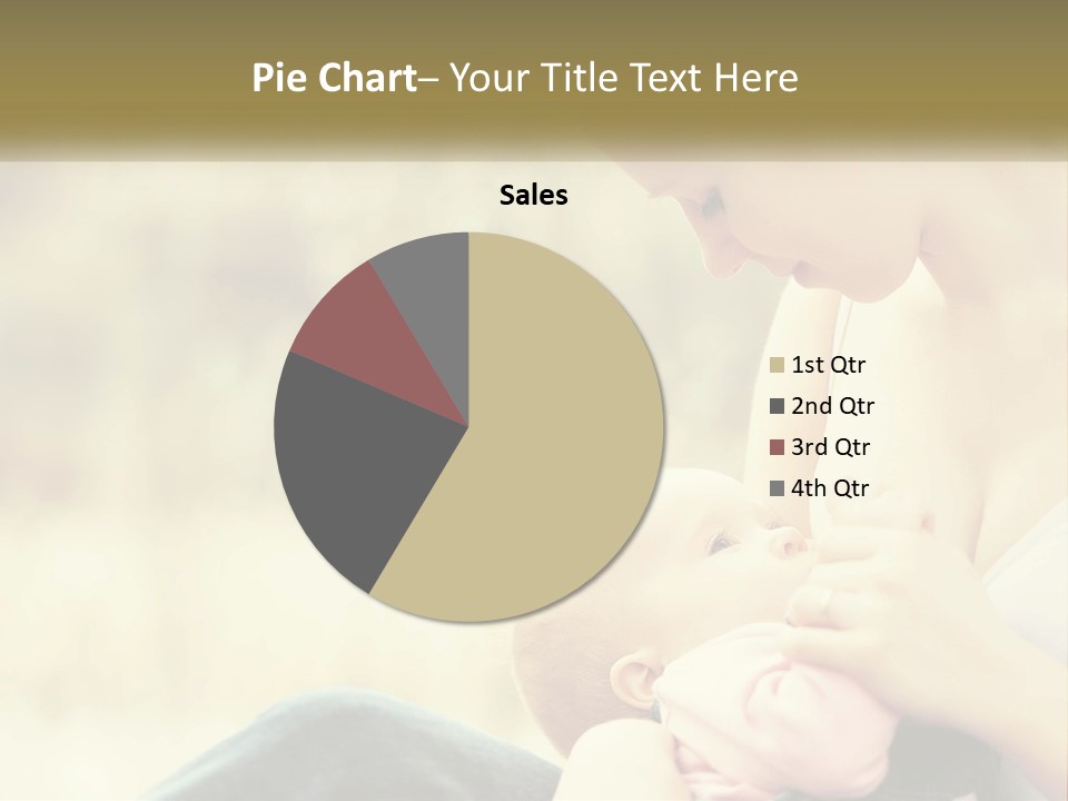 A Woman Holding A Baby In Her Lap PowerPoint Template