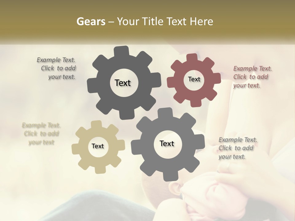 A Woman Holding A Baby In Her Lap PowerPoint Template