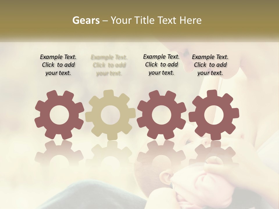 A Woman Holding A Baby In Her Lap PowerPoint Template