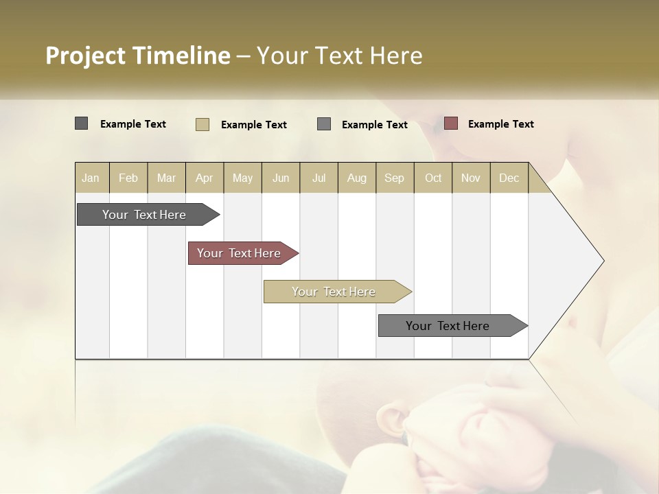 A Woman Holding A Baby In Her Lap PowerPoint Template