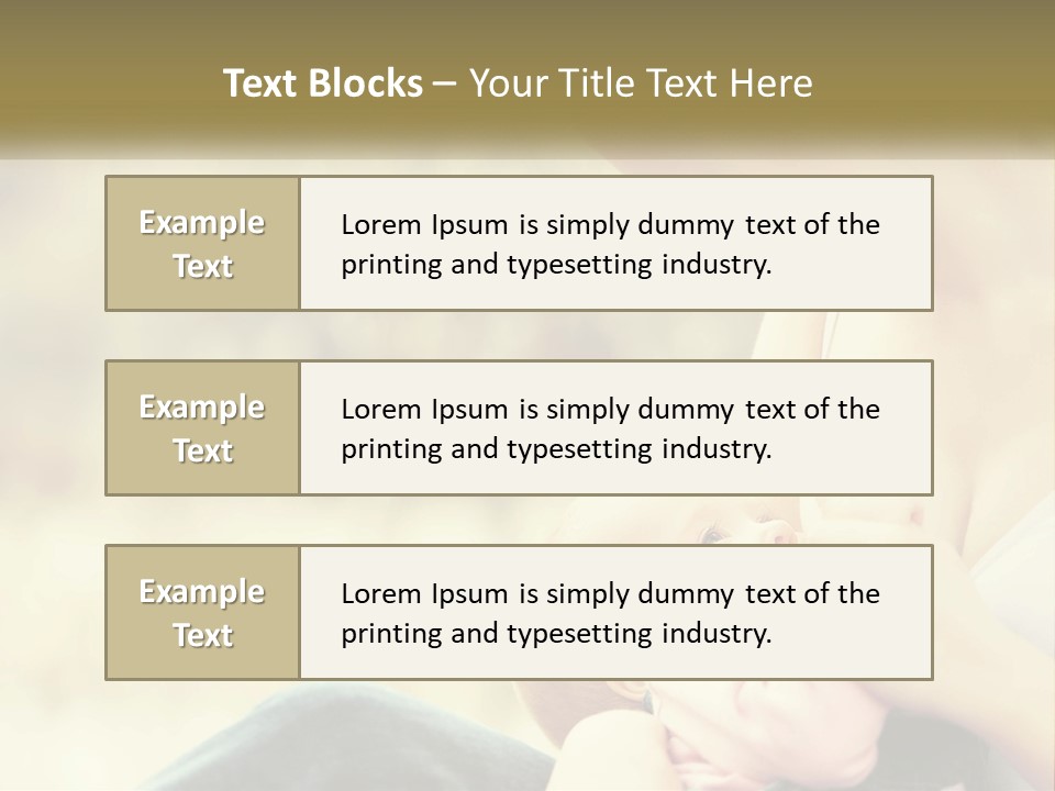 A Woman Holding A Baby In Her Lap PowerPoint Template