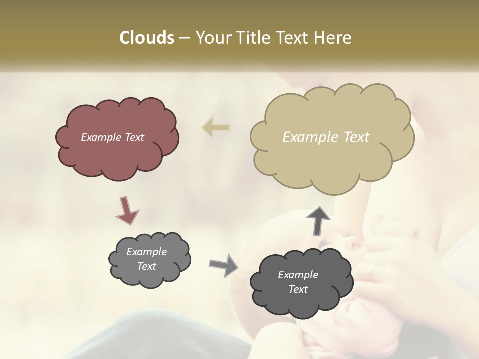 A Woman Holding A Baby In Her Lap PowerPoint Template
