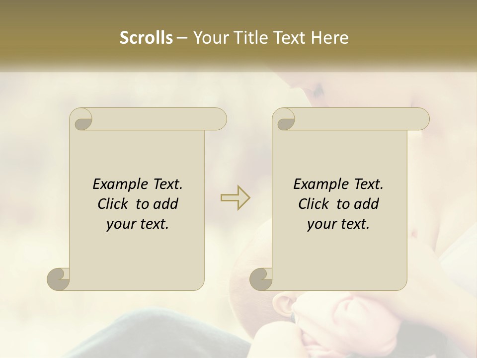 A Woman Holding A Baby In Her Lap PowerPoint Template