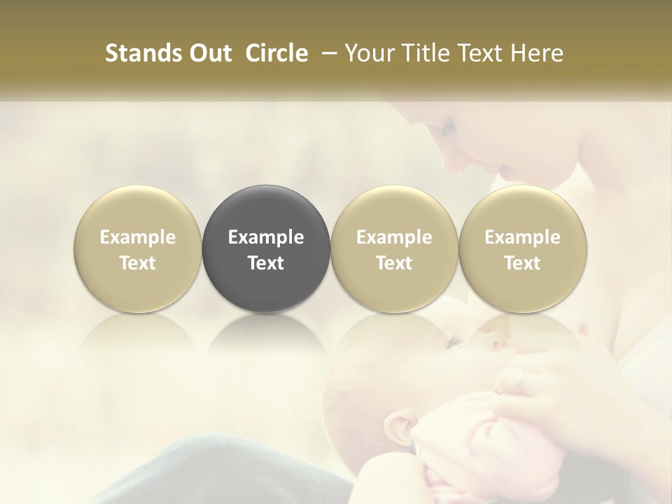 A Woman Holding A Baby In Her Lap PowerPoint Template