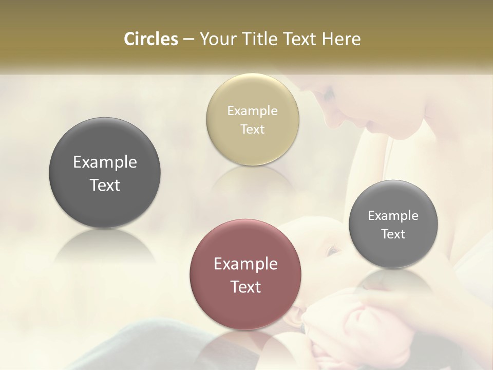 A Woman Holding A Baby In Her Lap PowerPoint Template