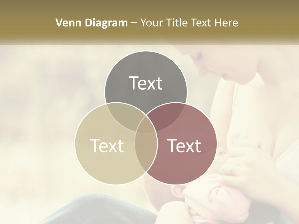 A Woman Holding A Baby In Her Lap PowerPoint Template