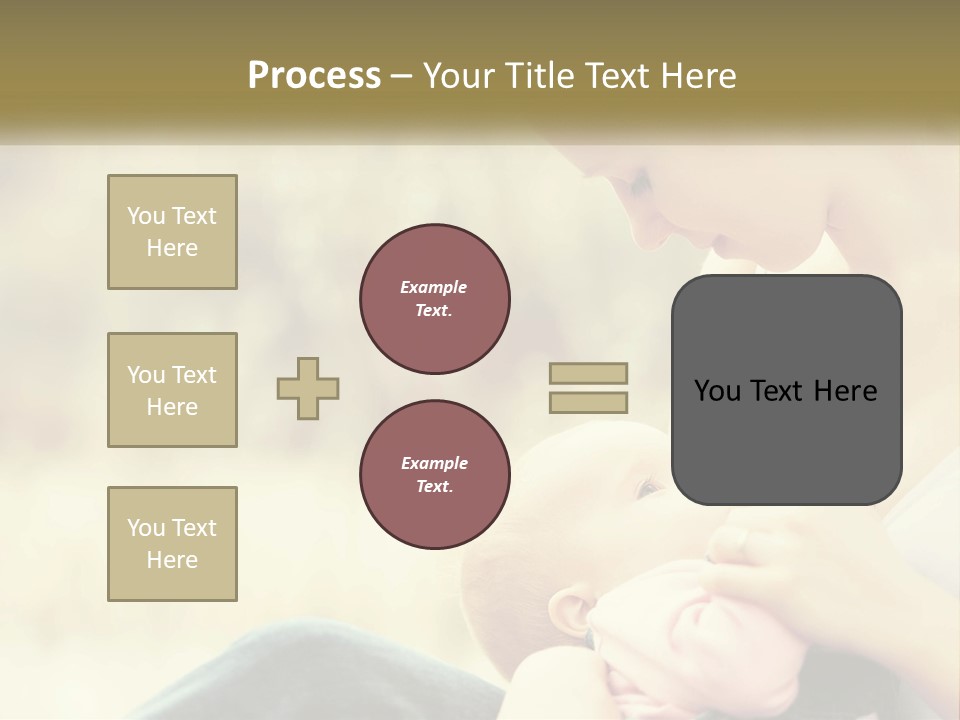 A Woman Holding A Baby In Her Lap PowerPoint Template