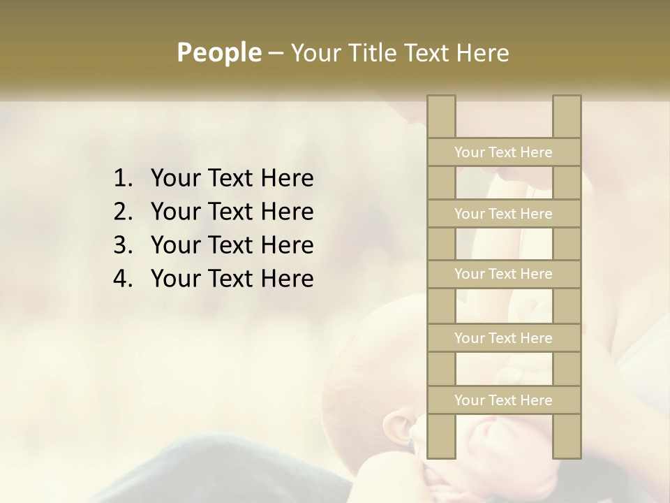 A Woman Holding A Baby In Her Lap PowerPoint Template