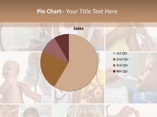 A Collage Of Photos Of Children With A Doctor's Stethoscope PowerPoint Template