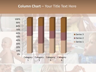 A Collage Of Photos Of Children With A Doctor's Stethoscope PowerPoint Template