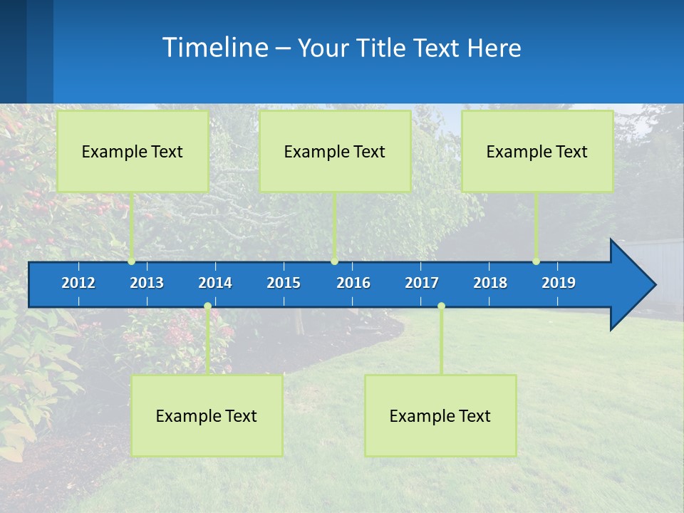A Yard With A Fence And Trees In The Background PowerPoint Template
